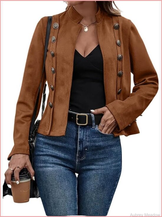 Jackets & Blazers - Faux Suede Blazer Jacket Casual Business Long Sleeve Coat